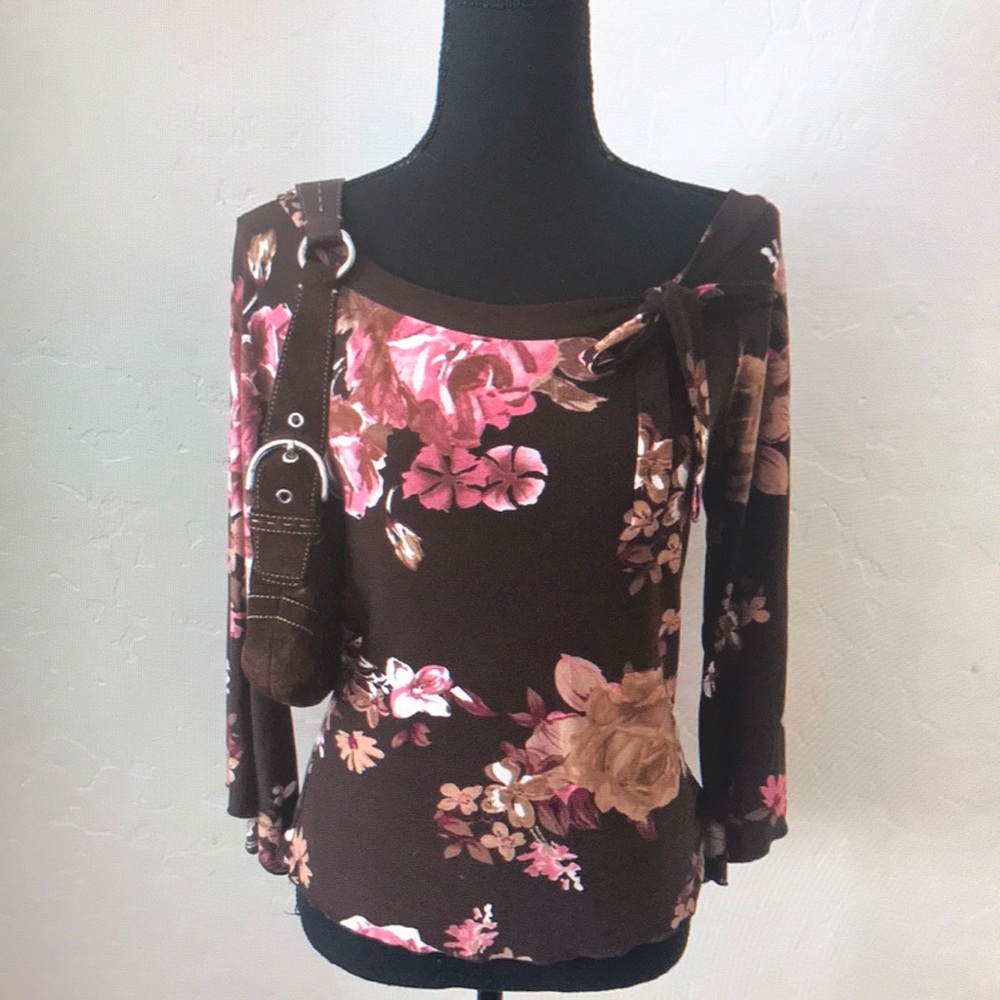 Floral Brown Women's Top